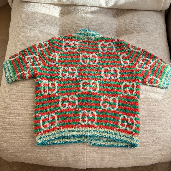 Gucci Red and Green Patterned Cardigan - Picture 2 of 4